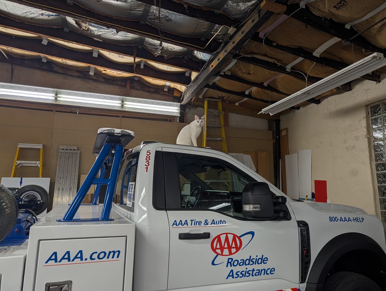 Marty On Top Of AAA Tow Truck