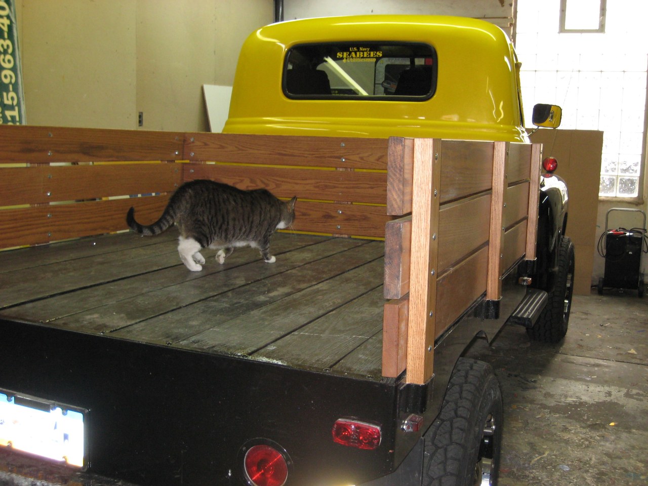 Scratchy On The Yellow Flatbed Truck