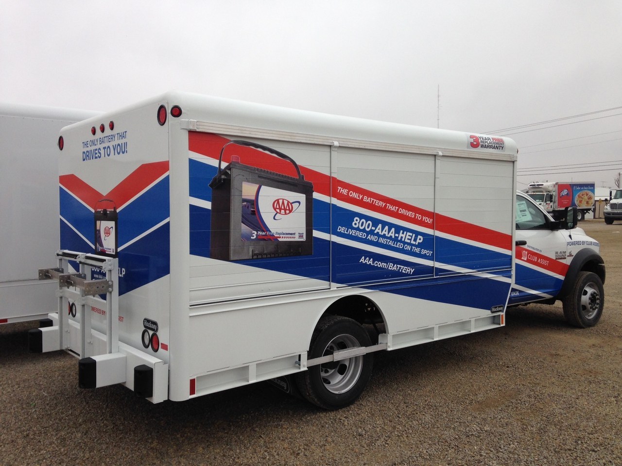 AAA Battery Service Body Truck Rear Quarter