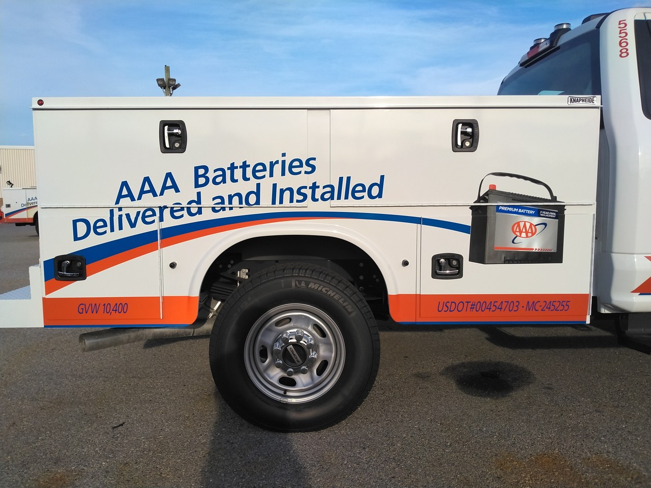 AAA Roadside Assistance Battery Service Truck Body Side