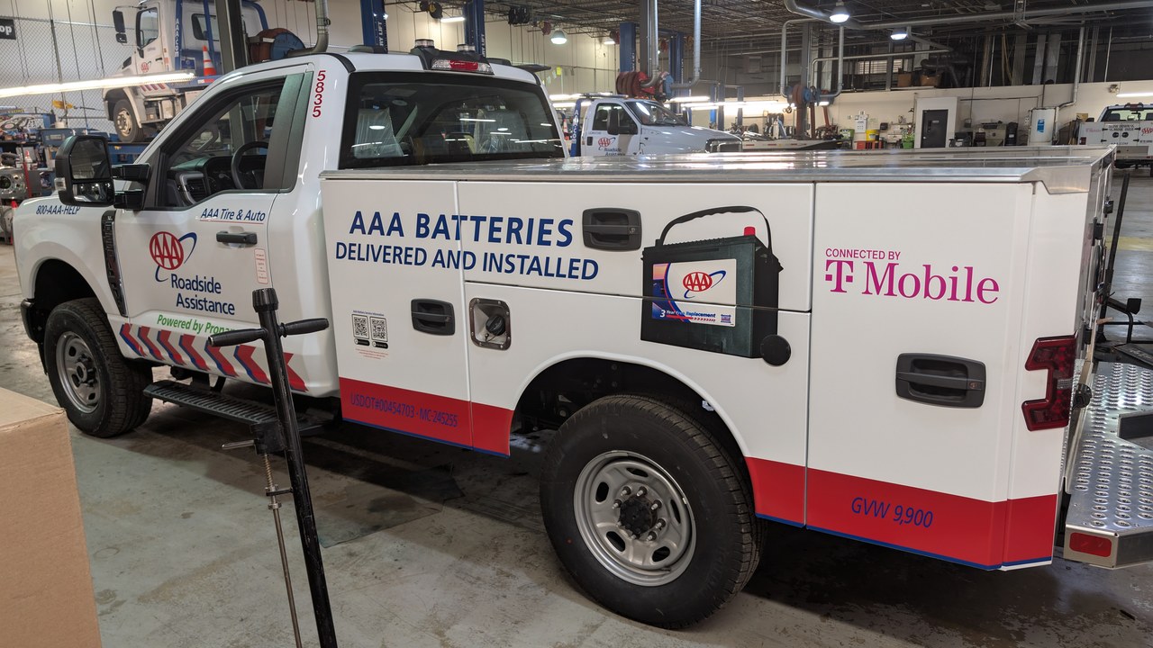 AAA Roadside Assistance Battery Service Truck