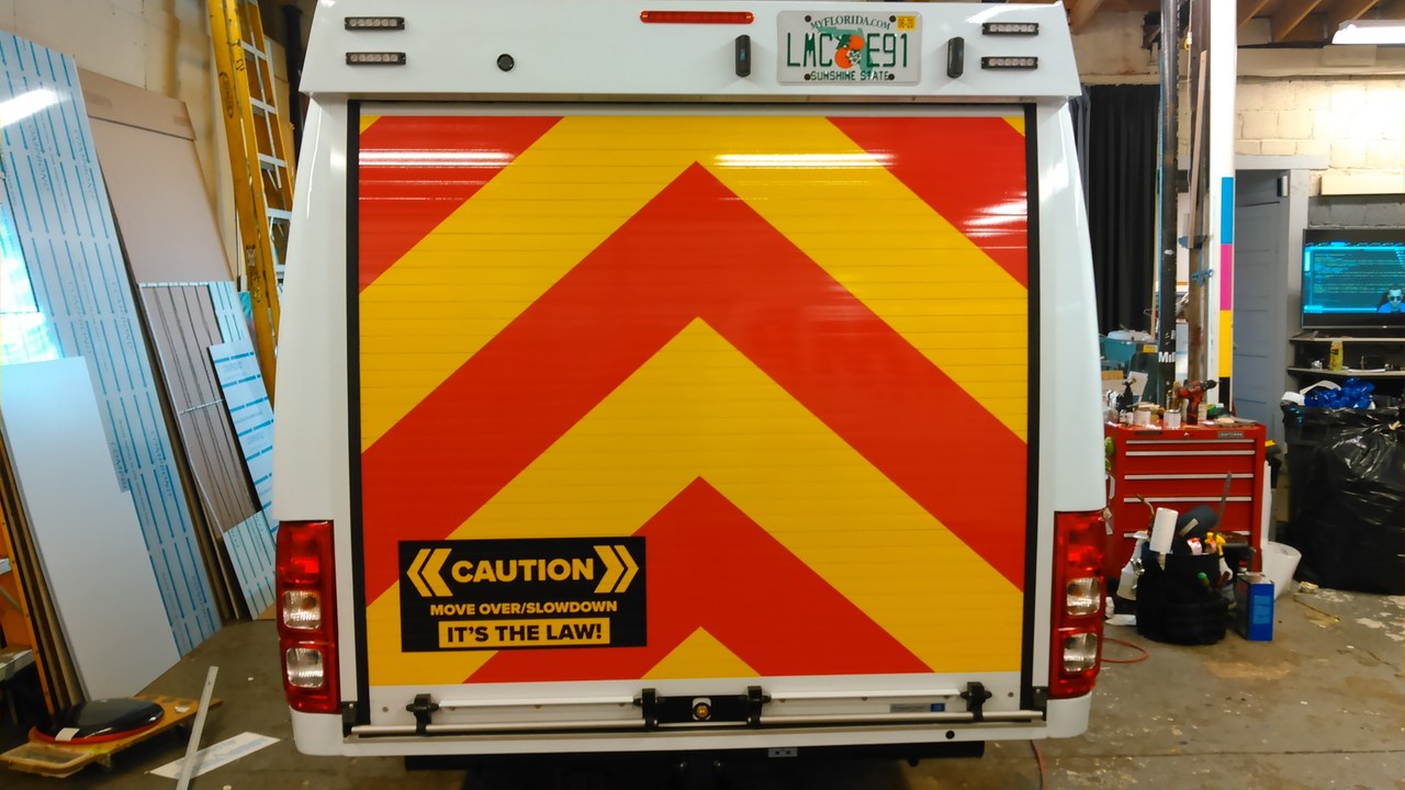 AAA Roadside Assistance Battery Van Rear Chevron