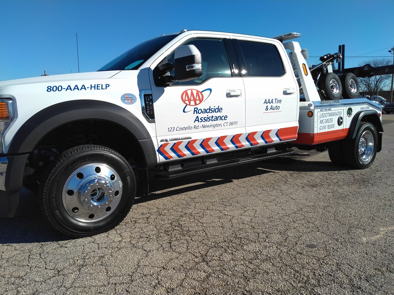 AAA Roadside Assistance F550 Tow Truck Side