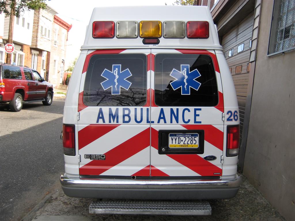 Best Response Unit 26 Ambulance Red White Chevron Rear