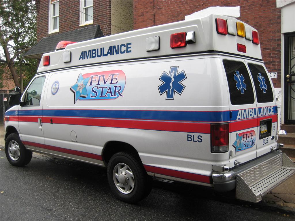 Five Star BLS Ambulance Blue Red Stripes