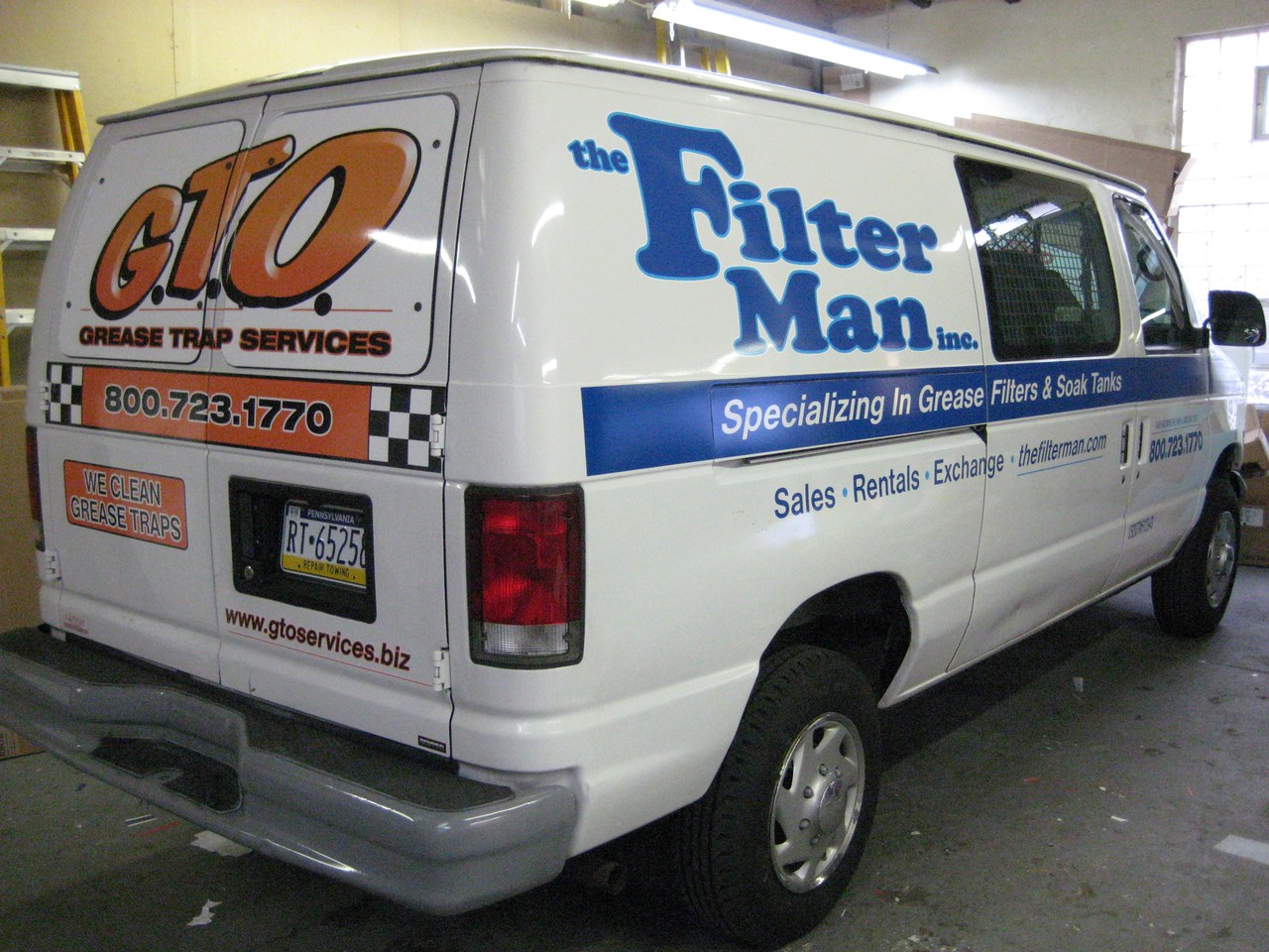 GTO Grease Trap Services And The Filter Man Inc Van Rear
