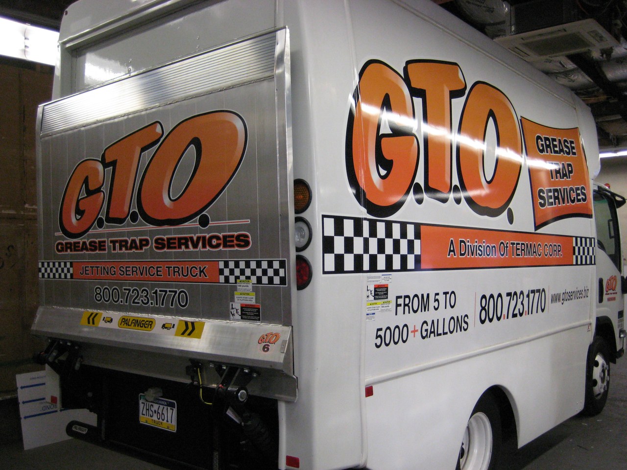 GTO Grease Trap Services Jetting Box Truck Rear