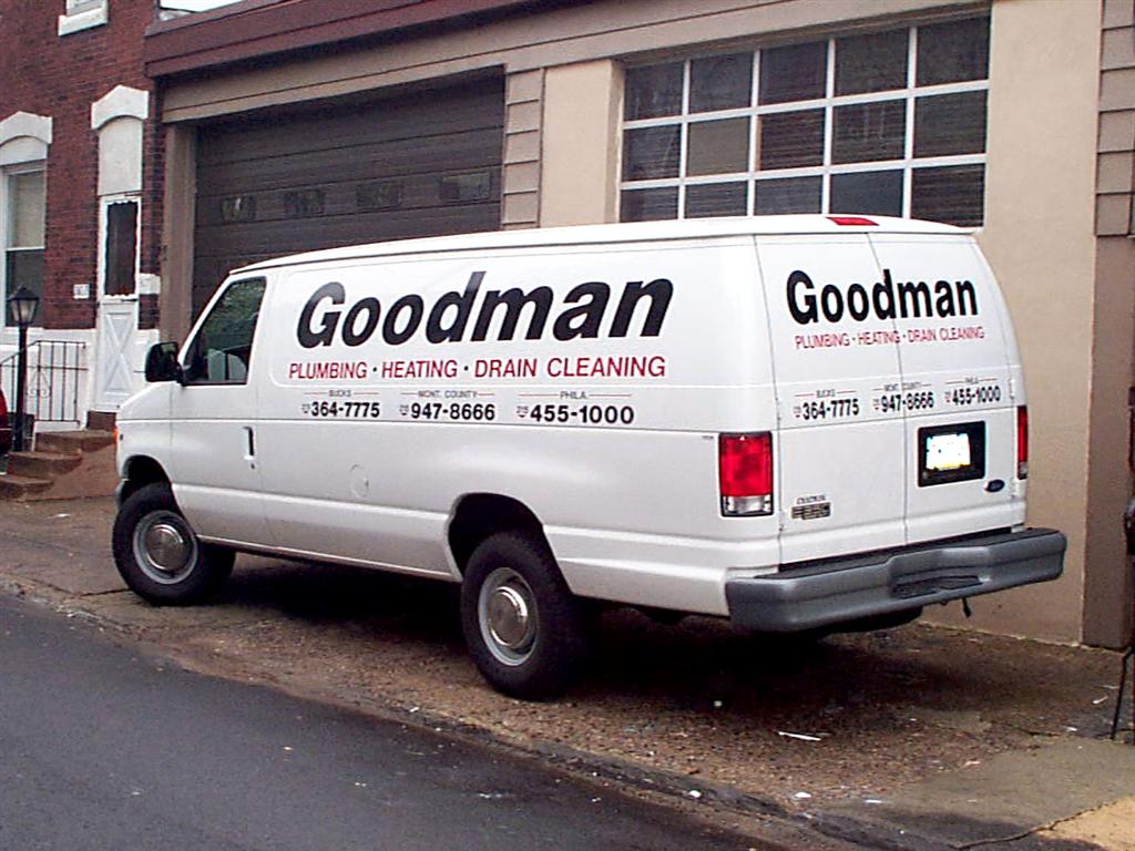 Goodman Plumbing Heating And Drain Cleaning Van