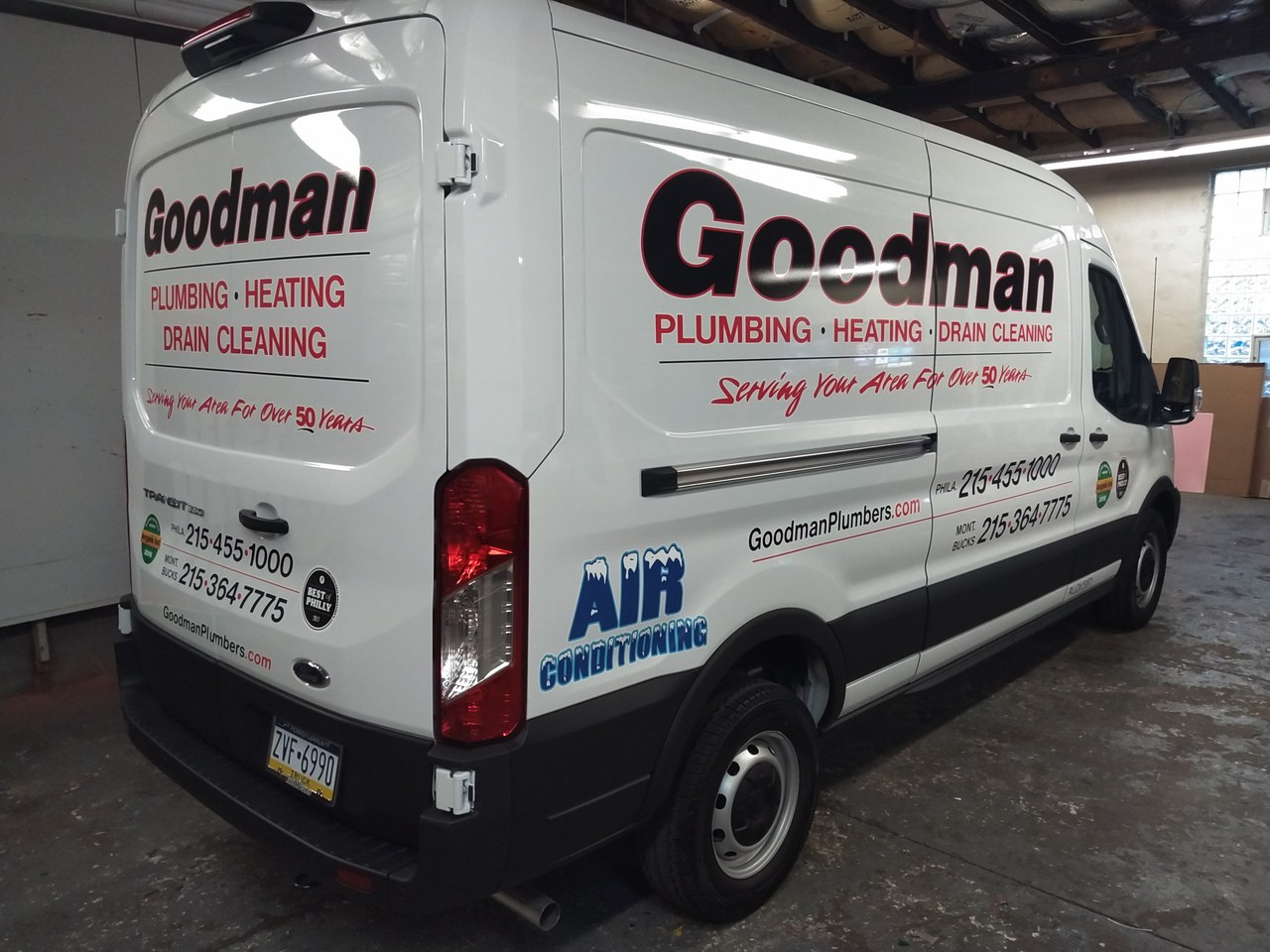 Goodman Plumbing Heating Drain Cleaning Ford Transit Van