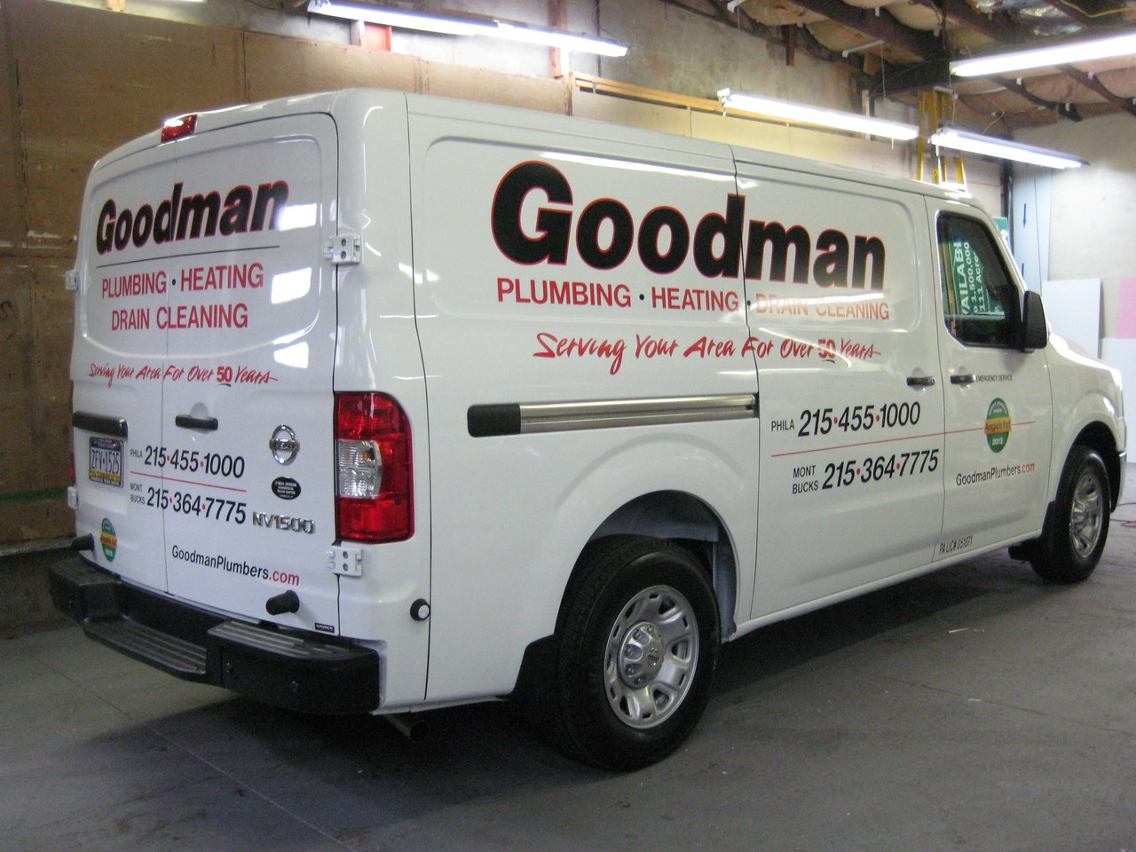 Goodman Plumbing Heating Drain Cleaning Nissan NV1500 Van