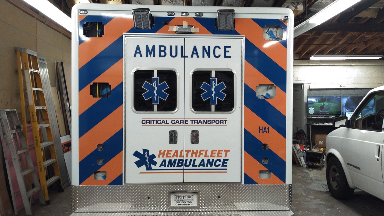 Healthfleet Ambulance HA1 Rear Doors Chevron