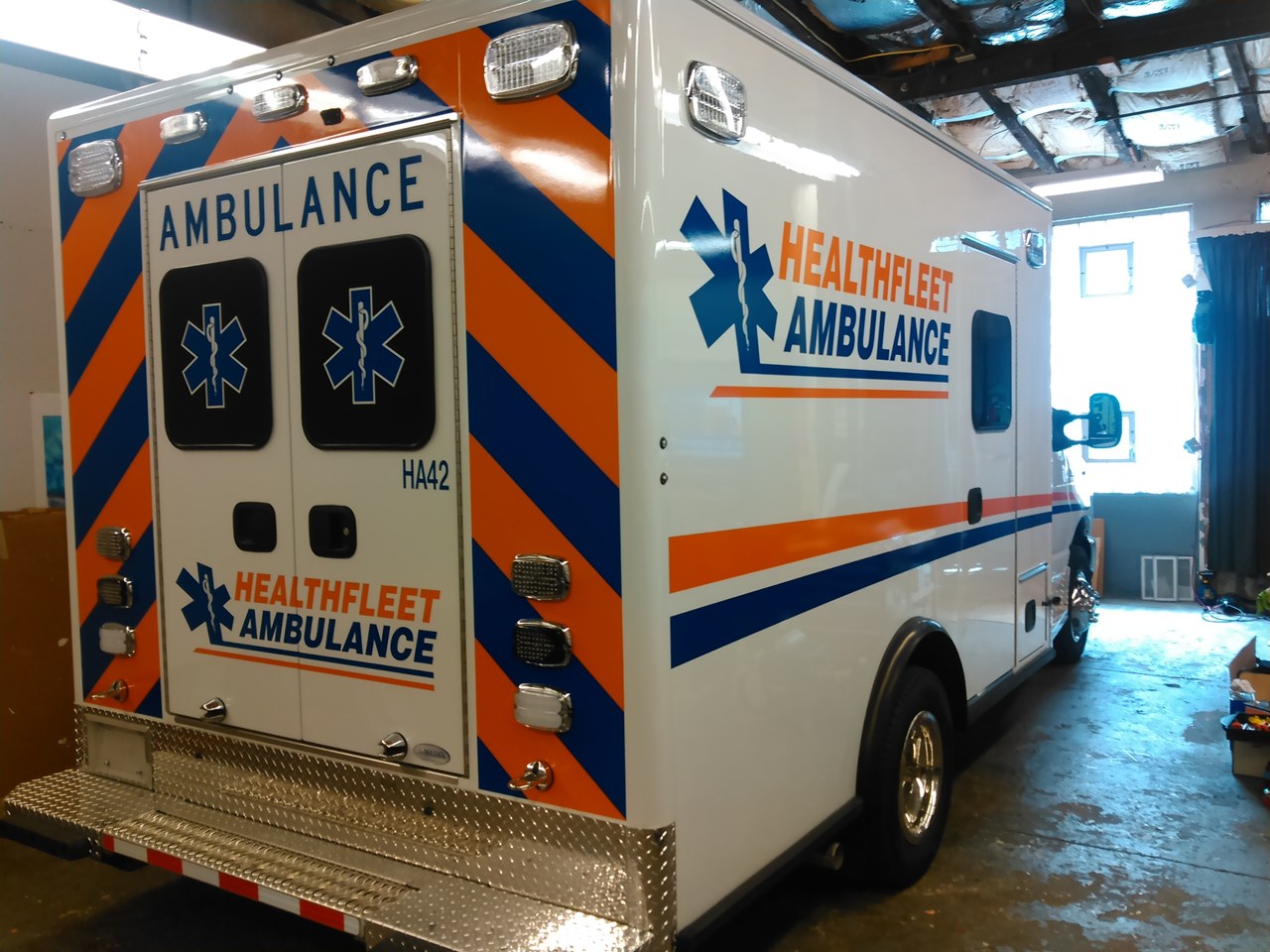 Healthfleet Ambulance Type III HA42 Rear Quarter