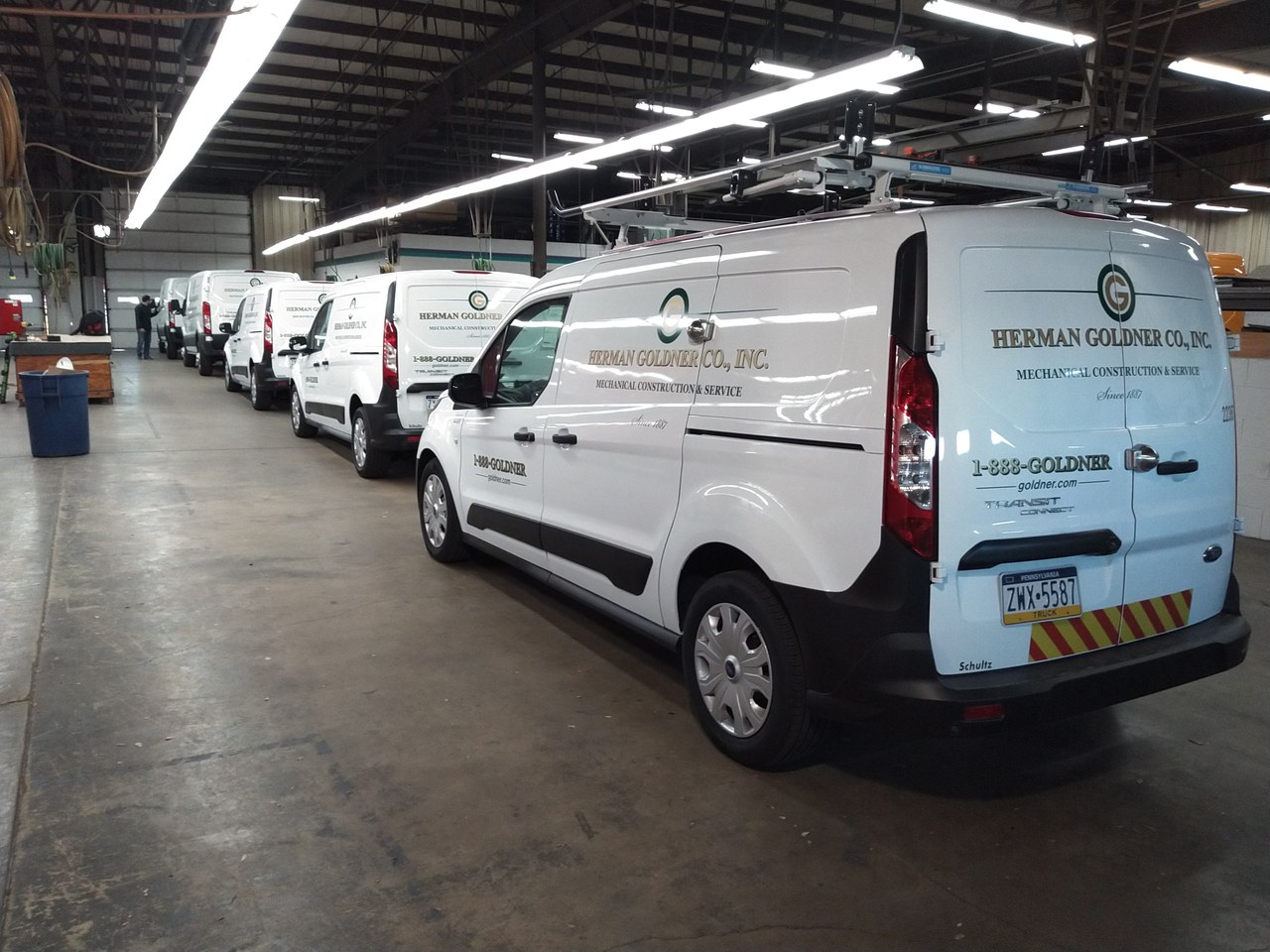 Herman Goldner Co Inc Transit Connect Fleet Lineup Rear