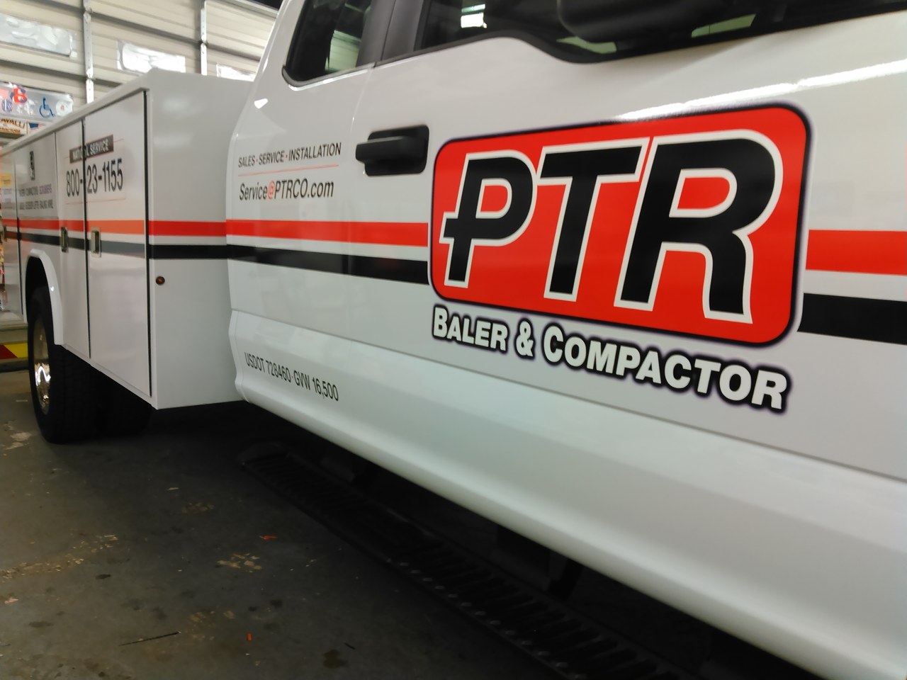 PTR Baler And Compactor F250 Service Body In Shop