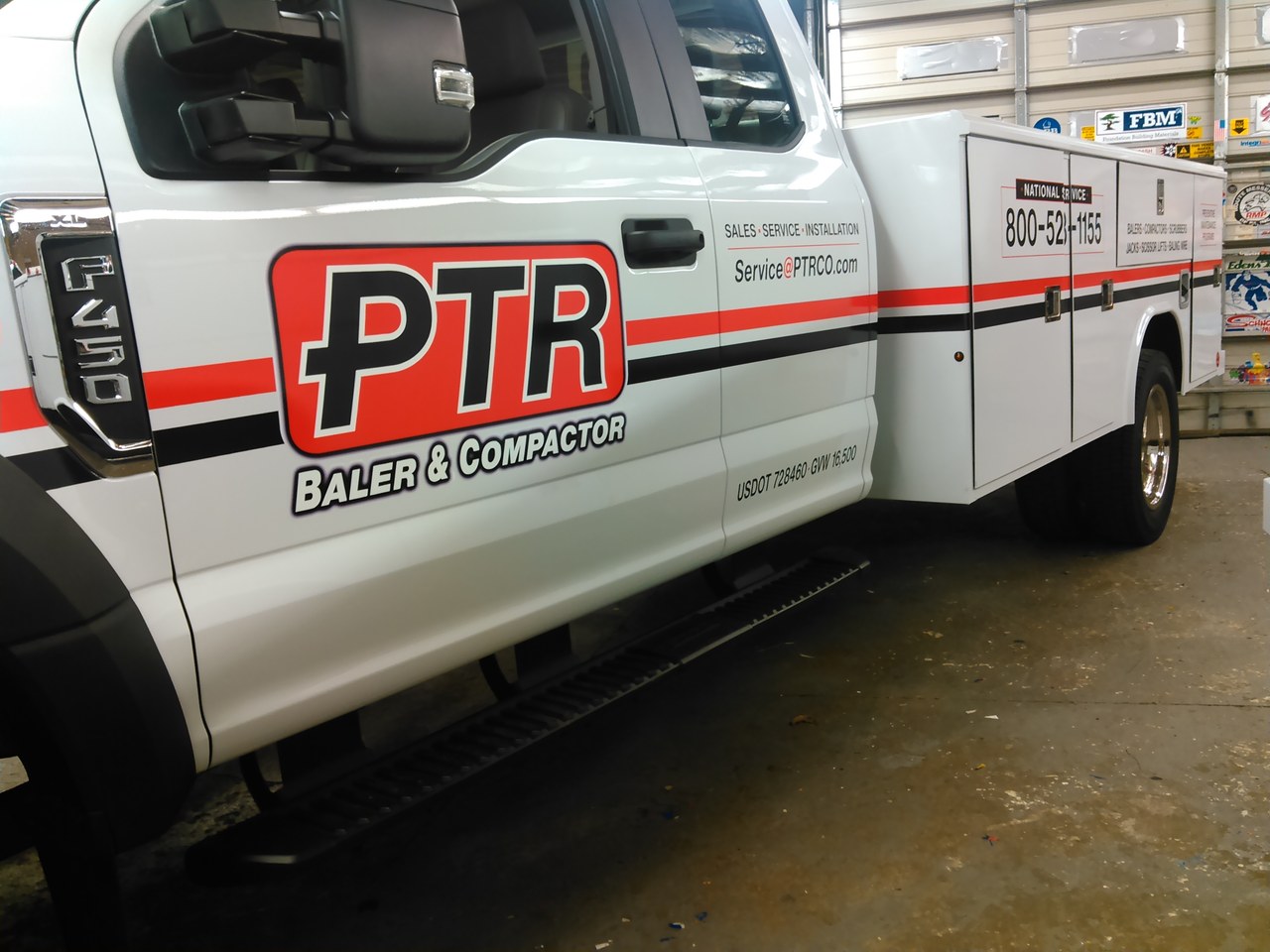 PTR Baler And Compactor F450 Service Body In Shop