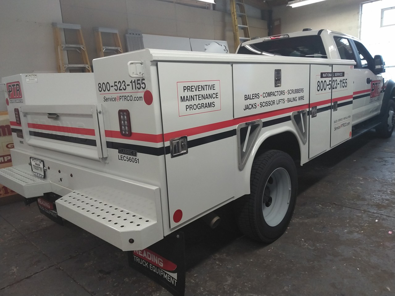 PTR Service Utility Truck Service Body Rear