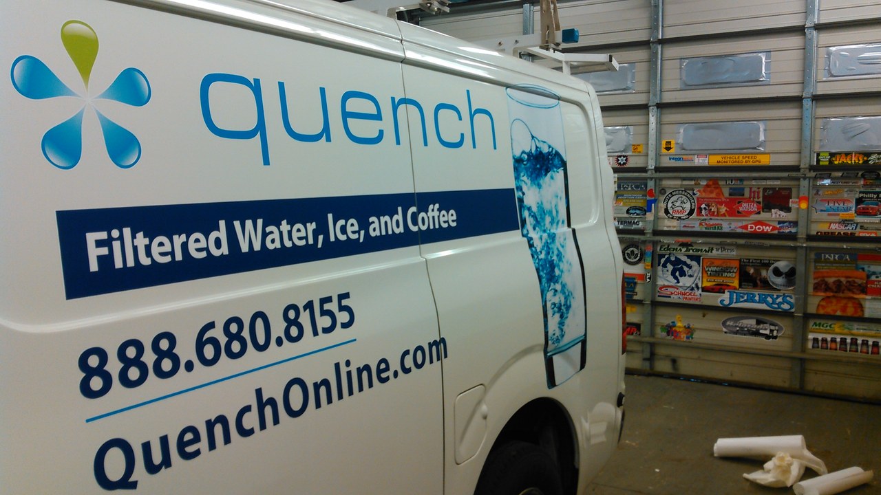 Quench Filtered Water Ice And Coffee Van