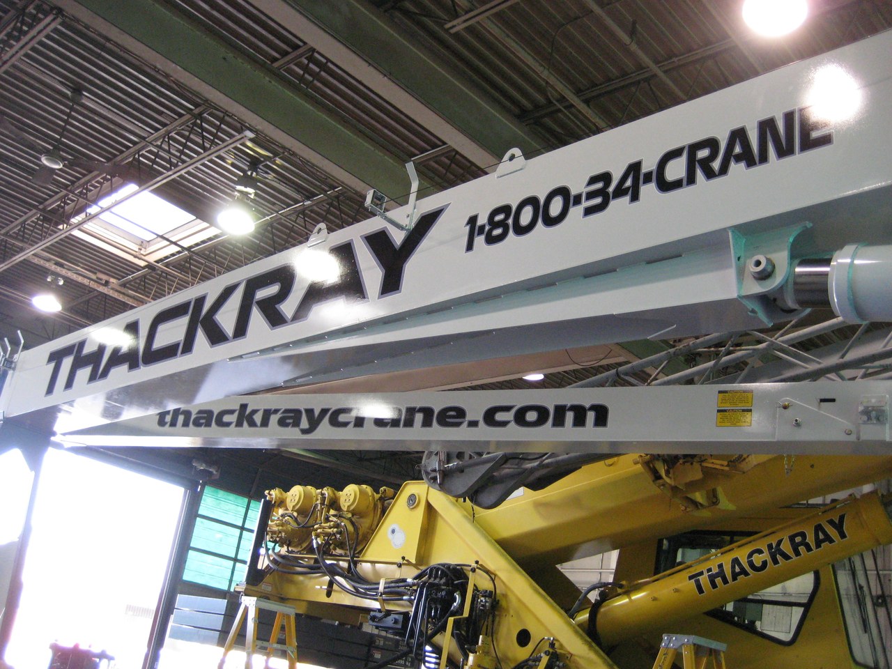 Thackray Crane Rental Crane Boom Lettering In Shop