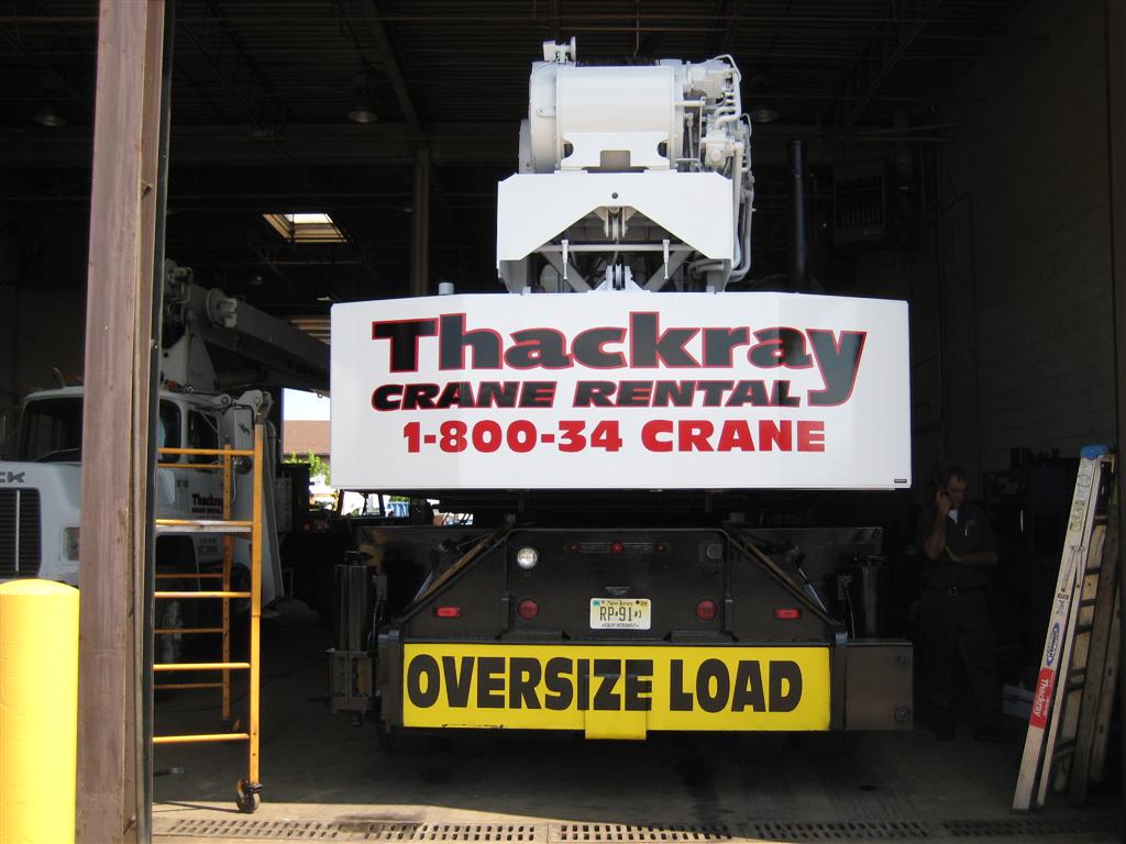 Thackray Crane Rental Crane Rear Oversize Load