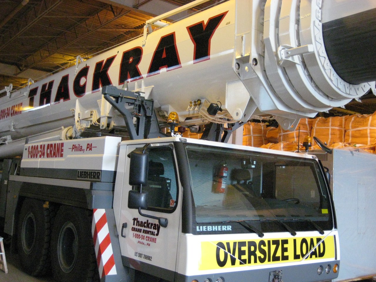 Thackray Crane Rental Liebherr Cab In Shop Oversize Load Front