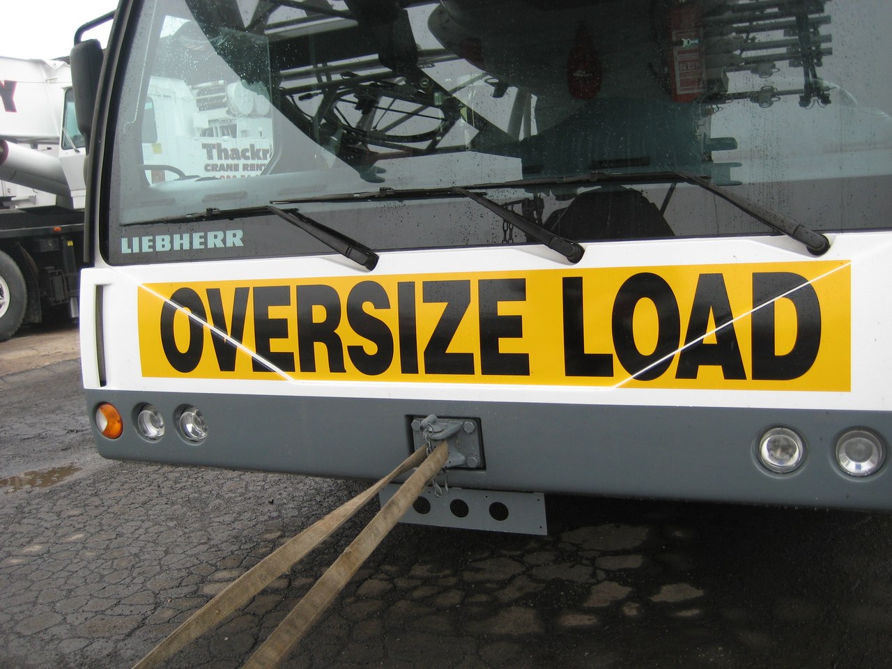 Thackray Crane Rental Oversize Load Front Bumper Close Up