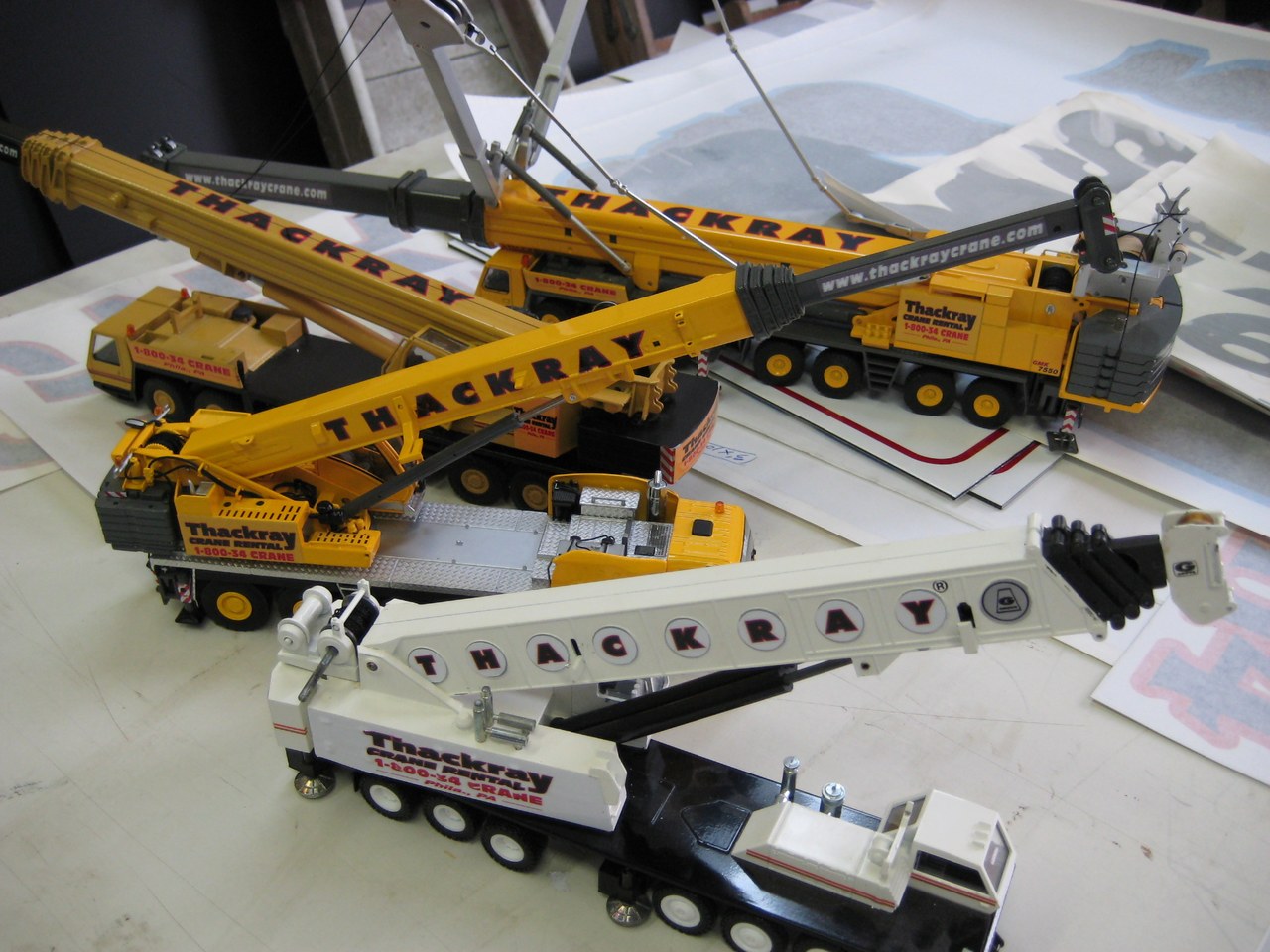 Thackray Crane Rental Scale Model Collection Group Shot
