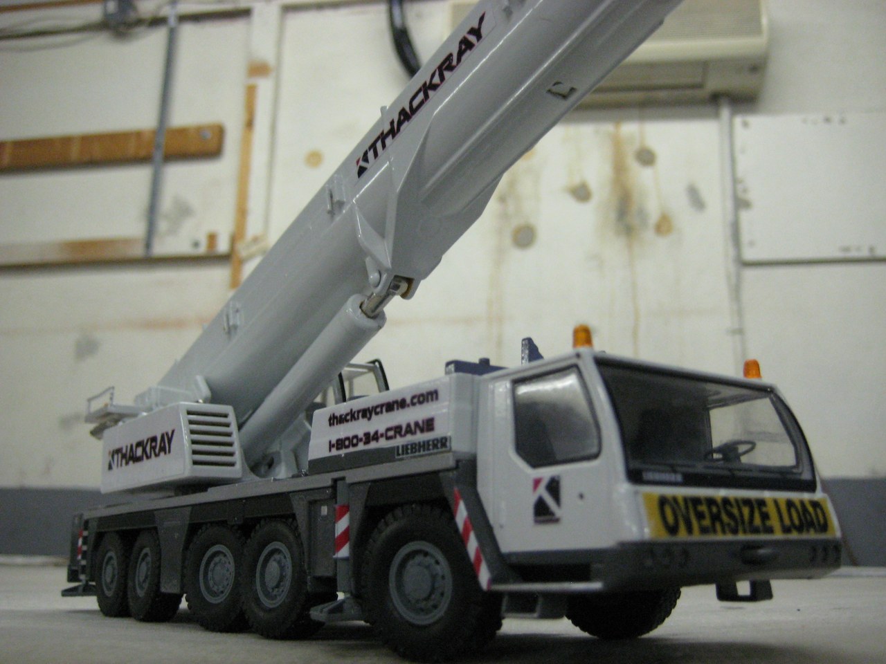 Thackray Crane Rental Scale Model Liebherr Crane Side