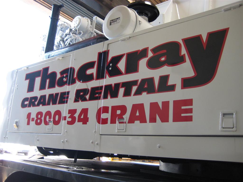 Thackray Crane Rental Side Panel Logo
