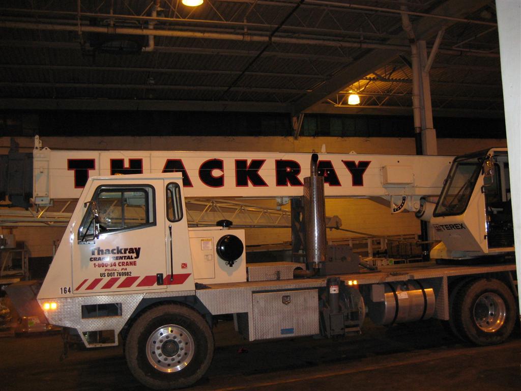 Thackray Crane Rental Terex Truck Crane Night