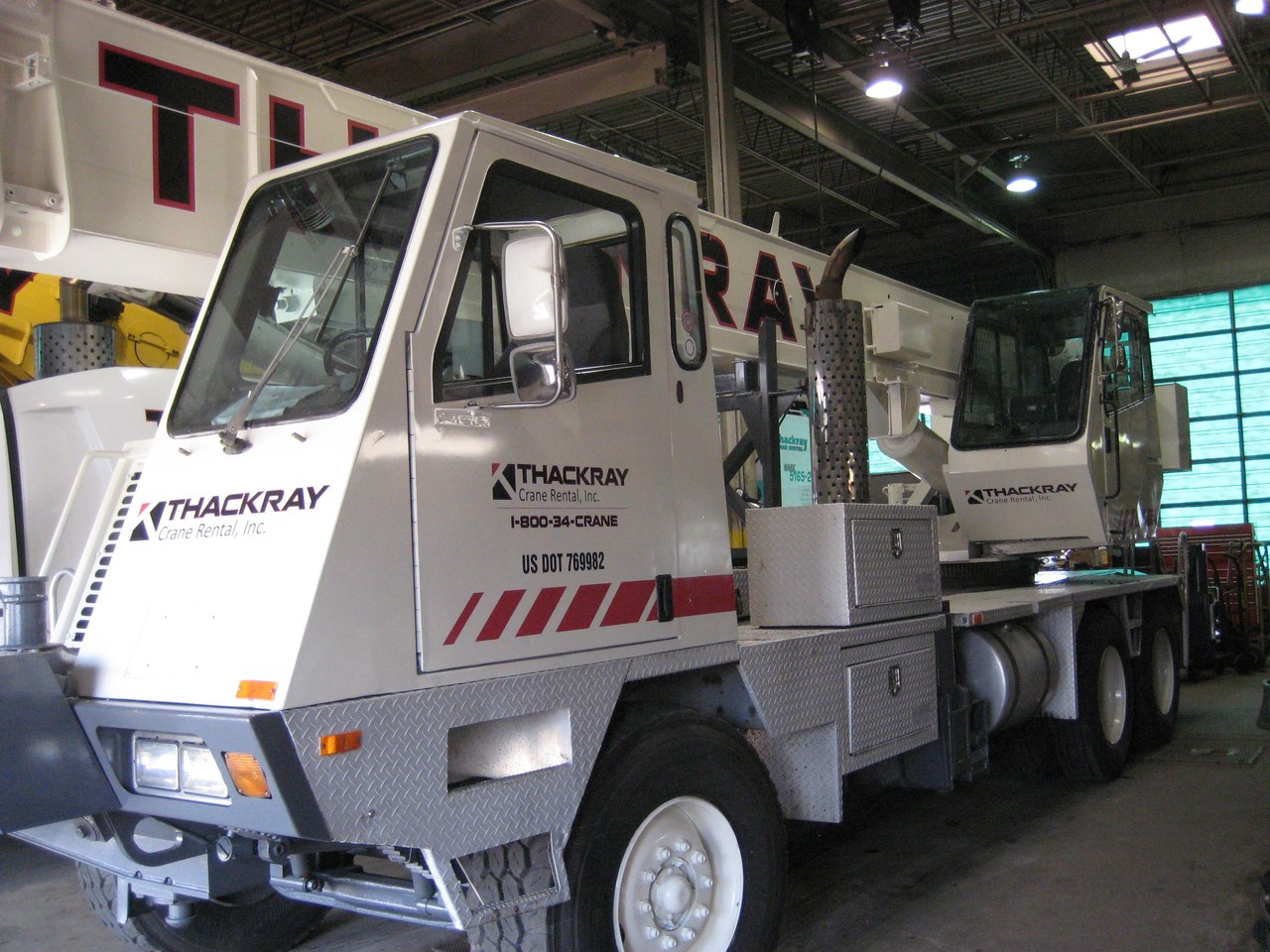 Thackray Crane Rental Two Cranes In Shop Side By Side