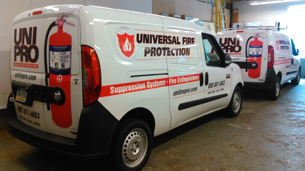 Universal Fire Protection UniPro Ram ProMaster Vans In Shop Rear