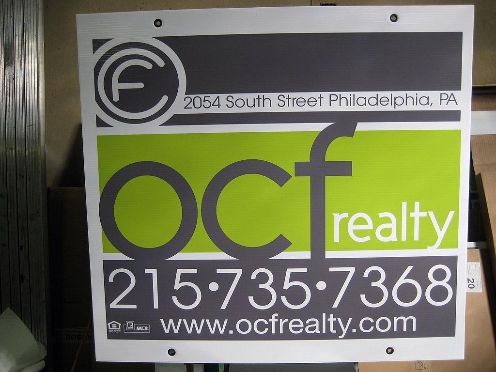OCF Realty Philadelphia South Street Real Estate Sign