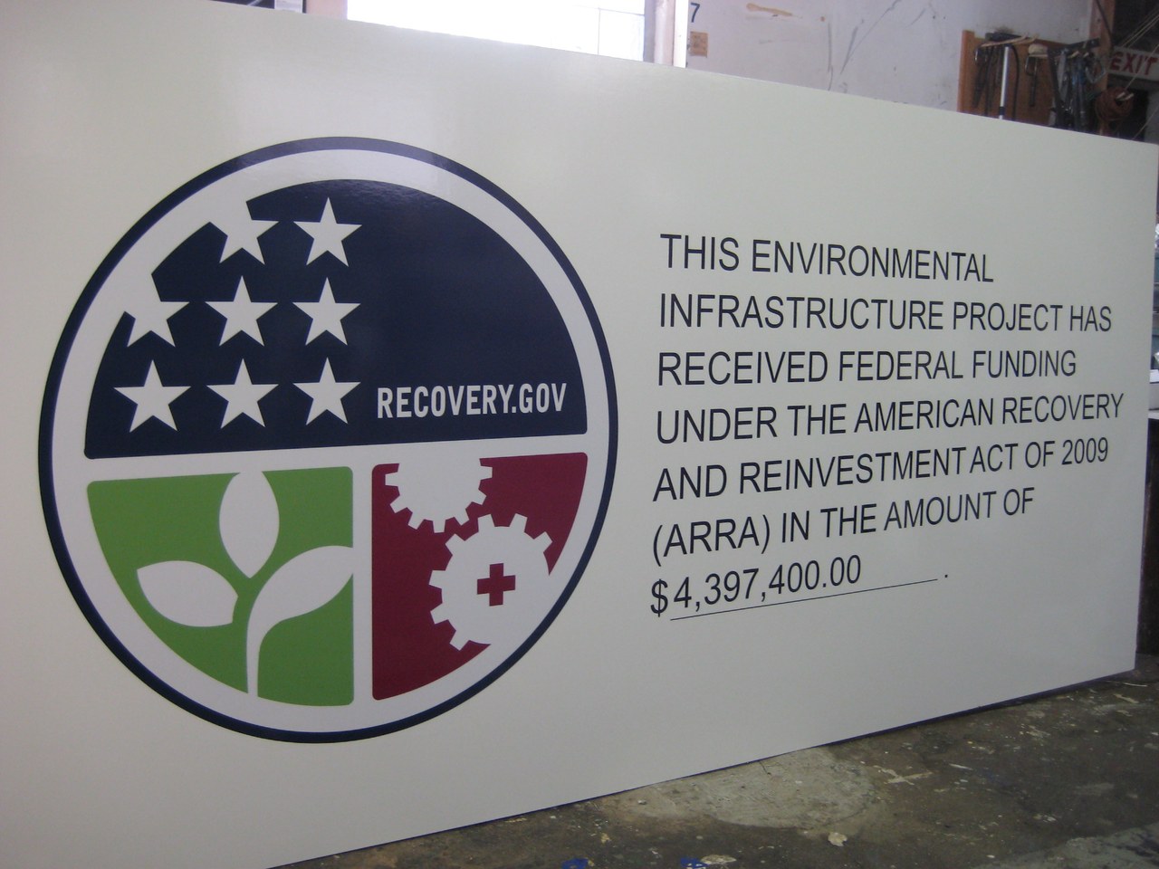 Recovery.gov American Recovery And Reinvestment Act Sign