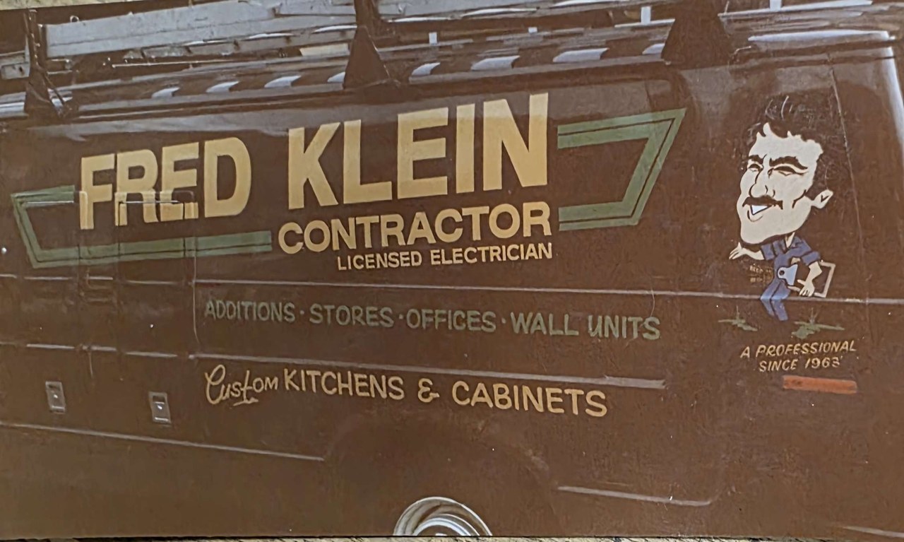 fred klein contractor van lettering