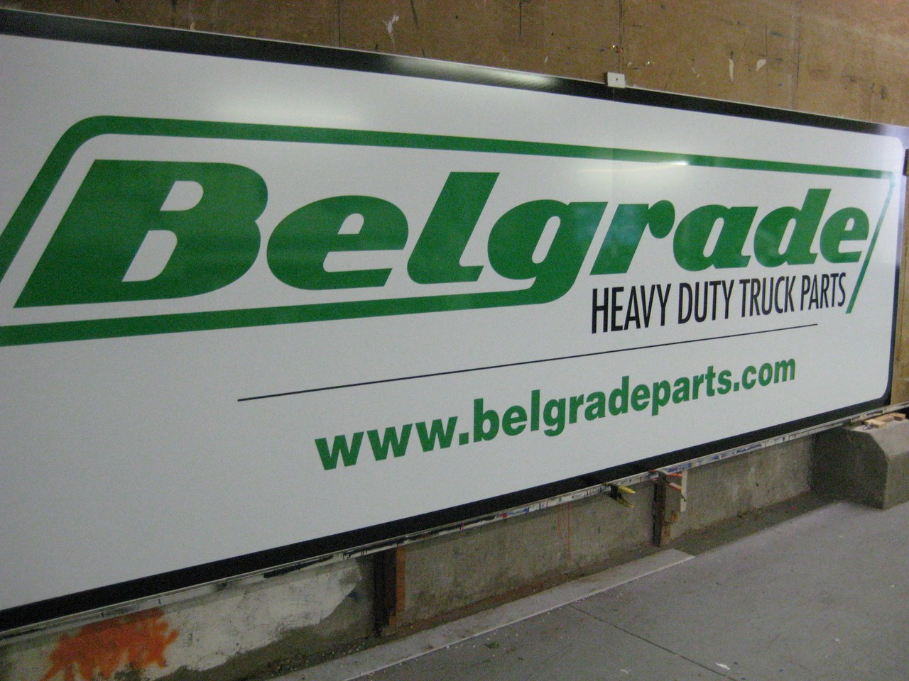 Belgrade Heavy Duty Truck Parts Indoor Sign
