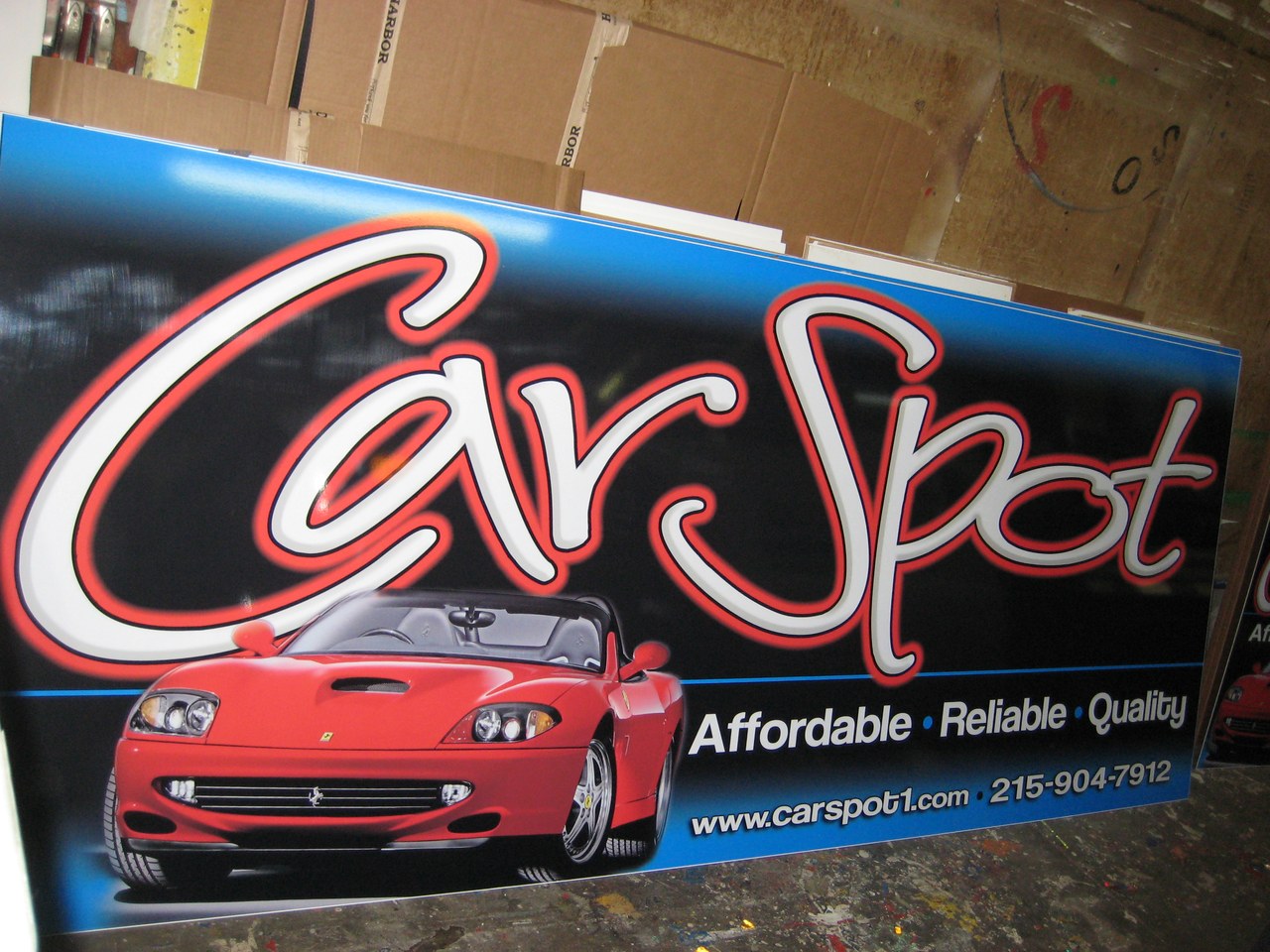 Car Spot Auto Dealer Sign