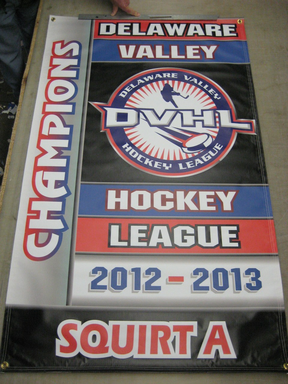 Delaware Valley Hockey League 2012 2013 Squirt A Champions Banner