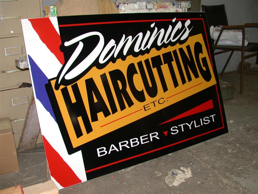 Dominics Haircutting Etc Barber Barberpole Sign