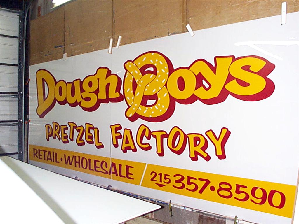Dough Boys Pretzel Factory Retail Wholesale Sign