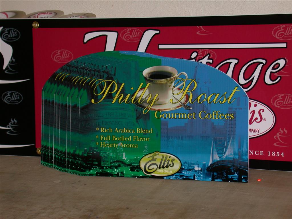 Ellis Coffee Philly Roast Gourmet Coffees Display Sign