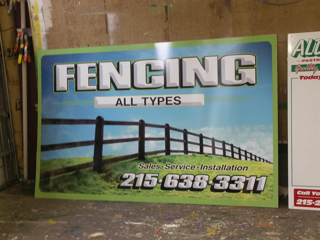 Fencing All Types Sales Service Installation Sign
