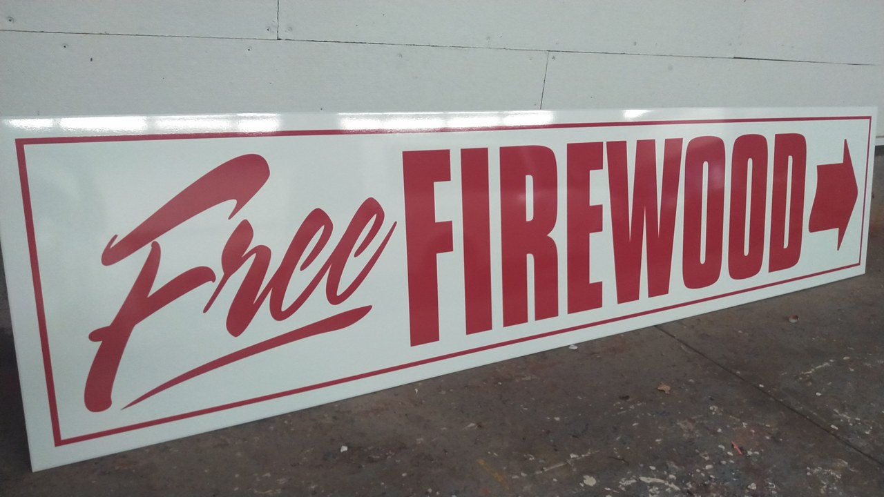 Free Firewood Arrow Sign