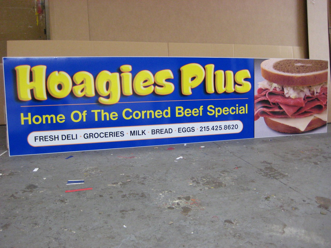 Hoagies Plus Home Of The Corned Beef Special Sign
