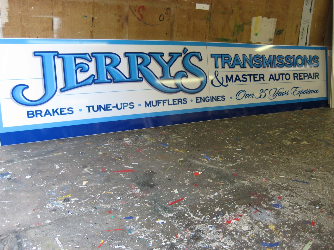 Jerrys Transmissions And Master Auto Repair Sign