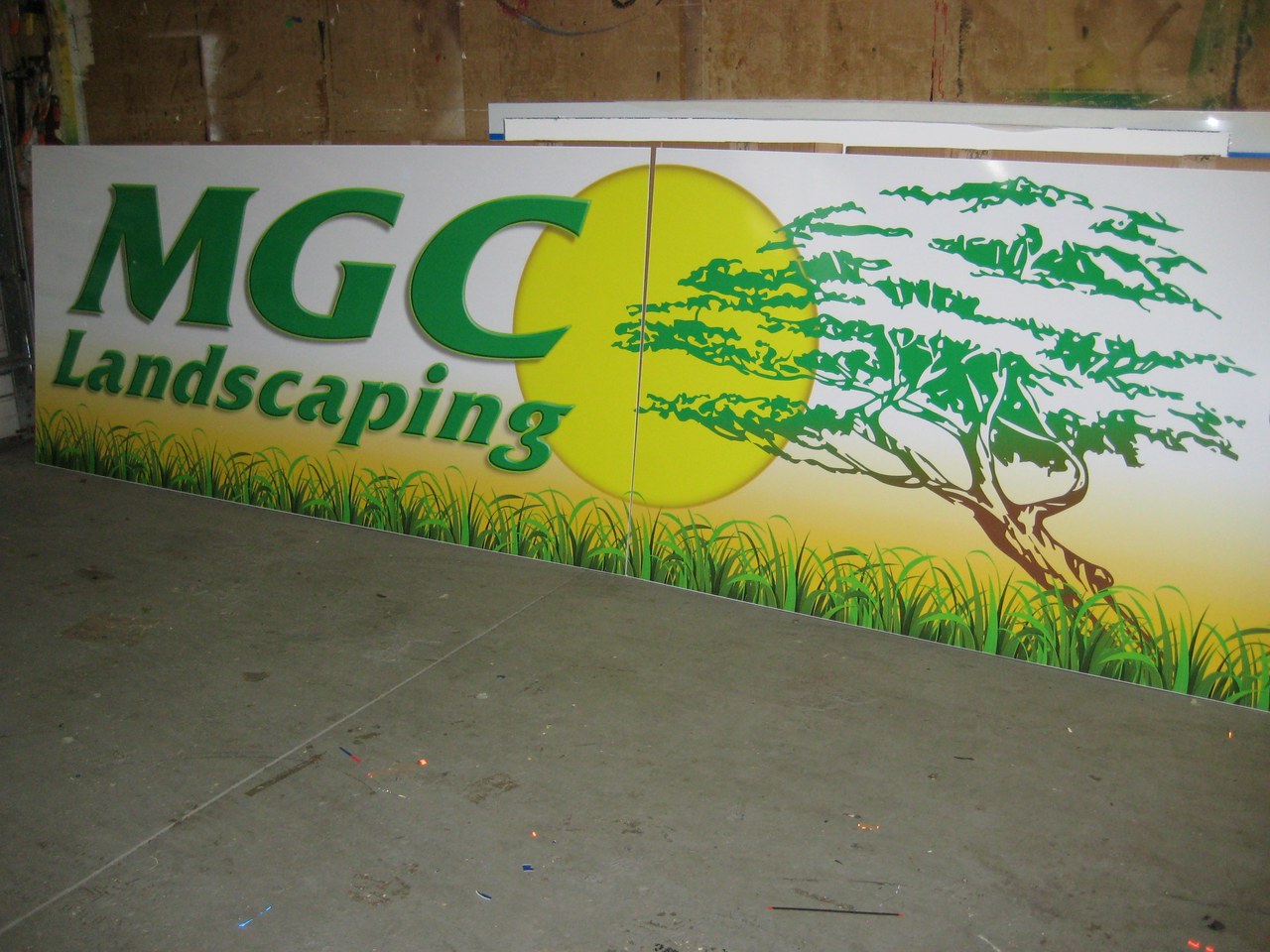 MGC Landscaping Billboard Logo Side
