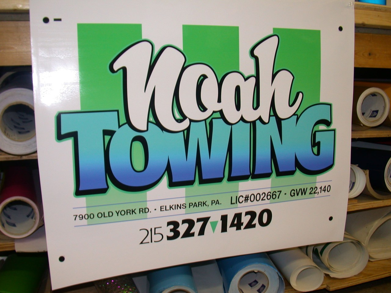 Noah Towing Elkins Park Pa Sign