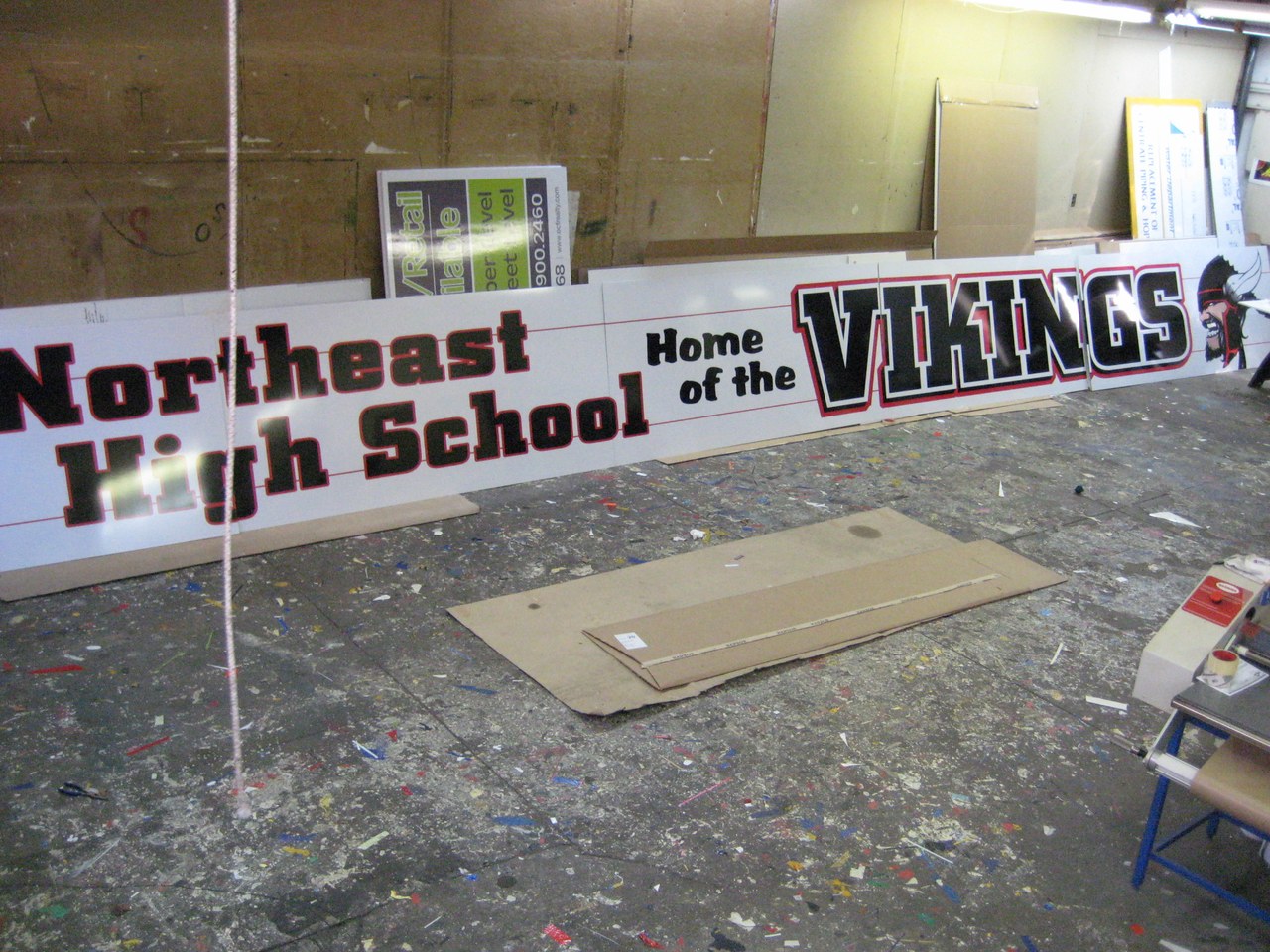 Northeast High School Home Of The Vikings Sign