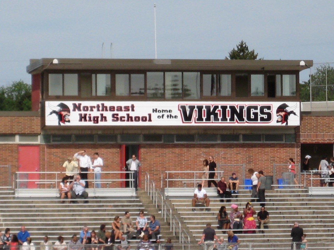 Northeast High School Home Of The Vikings Stadium Banner