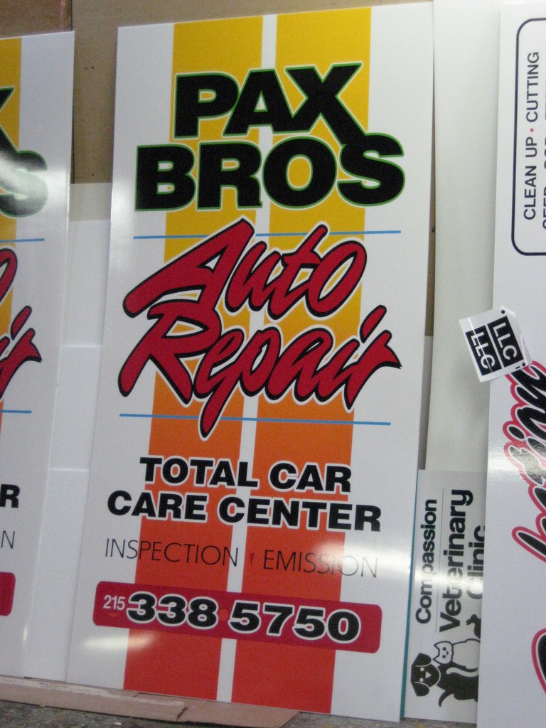 Pax Bros Auto Repair Sign
