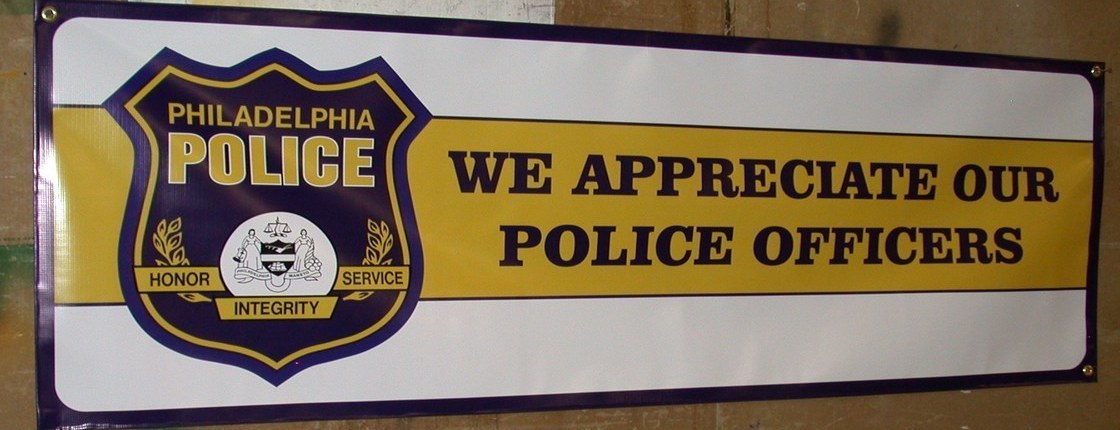 Philadelphia Police We Appreciate Our Police Officers Banner